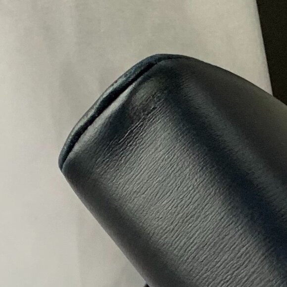 Vtg Dark Blue Clutch Purse with handle - Picture 14 of 16